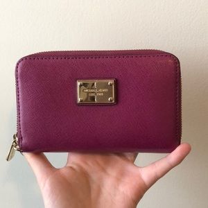 Michael Kors Pink Leather Wallet/Wristlet